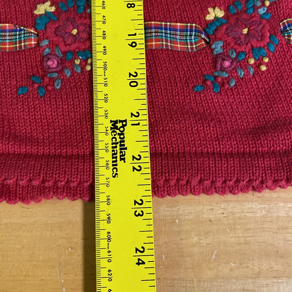 Alfred Dunner Large Christmas  Grannycore Teacher Vest Open knit Vintage Large - Picture 8 of 8